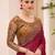 maroon maroon satin ethnic embellished festive wear matching blouse sarees