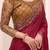 maroon maroon satin ethnic embellished festive wear matching blouse sarees