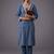 women regular thread work kurta with trousers