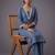women regular thread work kurta with trousers