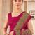 pink floral silk blend jamdani saree