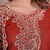Women embroidered orange kurta with palazzo & dupatta set