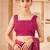 pink floral silk blend jamdani saree