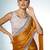 gold embellished organza saree