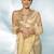 beige mirror work tissue saree