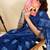 blue printed ready to wear pure cotton saree