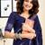 blue ethnic motifs pure cotton ready to wear saree
