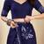 blue ethnic motifs pure cotton ready to wear saree