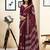maroon ethnic motifs pure cotton ready to wear saree