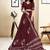 maroon ethnic motifs pure cotton ready to wear saree