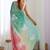 multicolor floral embroidered silk blend saree