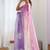 multicolor floral embroidered silk blend saree