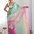 multicolor floral embroidered silk blend saree