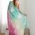 multicolor floral embroidered silk blend saree