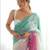 multicolor floral embroidered silk blend saree