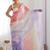 multicolor embellished embroidered silk blend saree