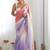 multicolor embellished embroidered silk blend saree