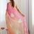 Multicolor floral embroidered silk blend saree
