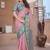 Pink floral woven design zari silk banarasi saree