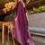 burgundy ombre dyed satin saree with blouse piece