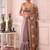 Rose floral sequinned tissue saree