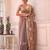 Rose floral sequinned tissue saree