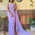 lavender embellished sequinned pure georgette saree