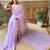 lavender embellished sequinned pure georgette saree
