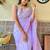 lavender embellished sequinned pure georgette saree