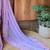 lavender embellished sequinned pure georgette saree