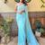 blue embellished sequinned saree