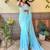 blue embellished sequinned saree