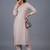 women ethnic motifs embroidered regular thread work kurta with trousers