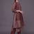 women ethnic motifs printed regular chanderi silk kurta with trousers & with dupatta