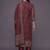 women ethnic motifs printed regular chanderi silk kurta with trousers & with dupatta