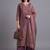 women ethnic motifs printed regular sequinned kurta with palazzos & with dupatta