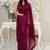 burgundy embellished sequinned pure georgette designer saree