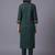 women ethnic motifs embroidered regular thread work kurta with trousers