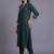 women ethnic motifs embroidered regular thread work kurta with trousers
