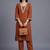 women ethnic motifs embroidered regular thread work kurta with trousers