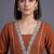 women ethnic motifs embroidered regular thread work kurta with trousers