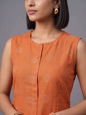 women printed regular kurta with trousers 2