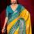 yellow ethnic motifs zari silk blend patola saree