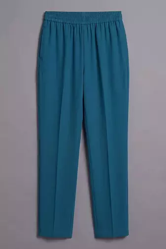 women ethnic motifs regular beads and stones kurta with trousers