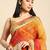 pink gotta patti poly georgette bandhani saree