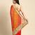 pink gotta patti poly georgette bandhani saree
