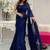 navy_blue embellished sequinned pure georgette designer saree