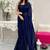 navy_blue embellished sequinned pure georgette designer saree