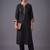 women ethnic motifs embroidered regular thread work kurta with trousers