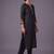 women ethnic motifs embroidered regular thread work kurta with trousers